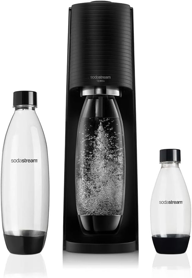 SodaStream Gasatore d’acqua Terra, incluse 3 bottiglie