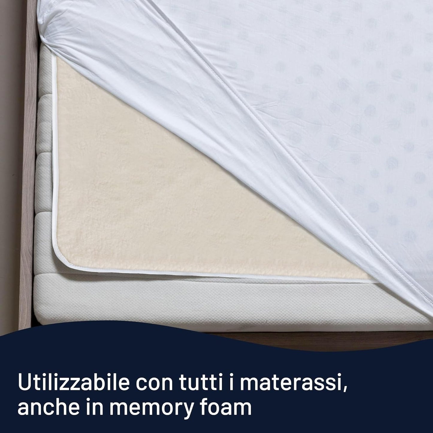 Imetec Adapto Scaldasonno Matrimoniale 150x160 - Scaldaletto Elettrico 100% Lana