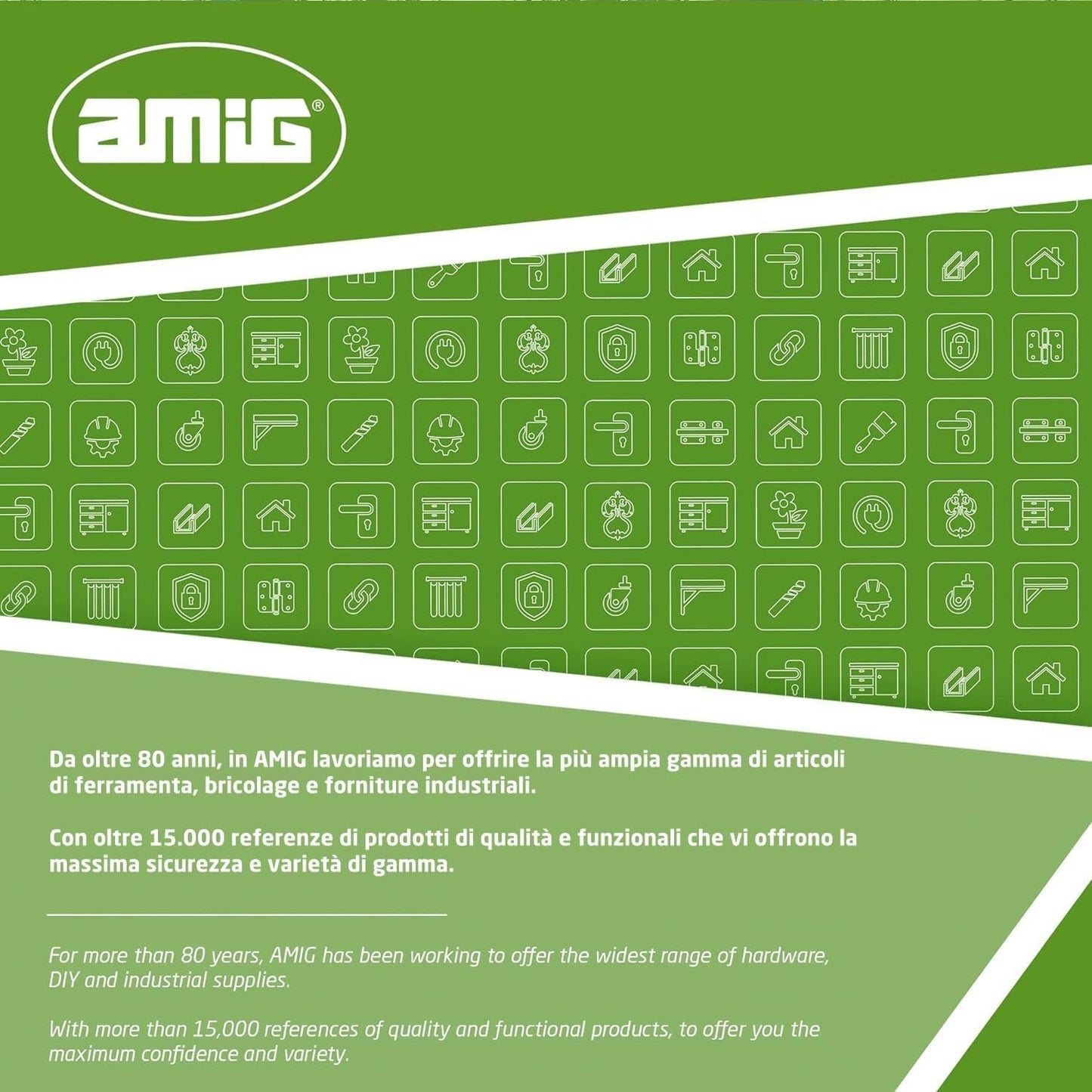 Amig -Staffa per mensole | Angolo per Ripiani | Supporto per Scaffale | Acciaio