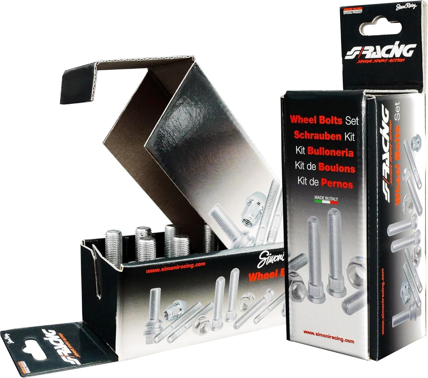 Simoni Racing Kit 10 bulloni Ruote Chiave 17 M12x1.25 L 21 mm Testa conica