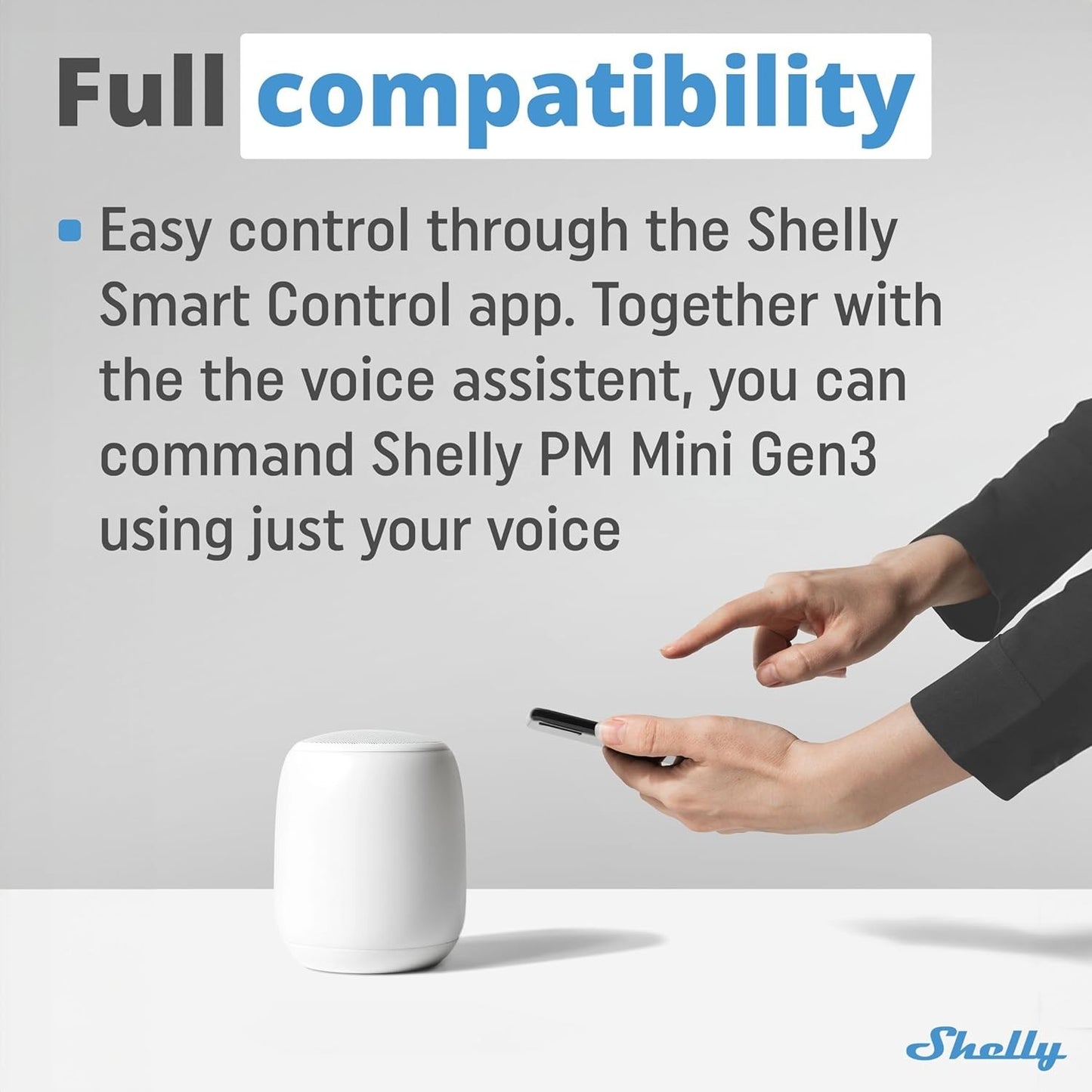 Shelly PM Mini Gen3, Misuratore di Potenza Intelligente WiFi, 1 Canale, 16A, Dom