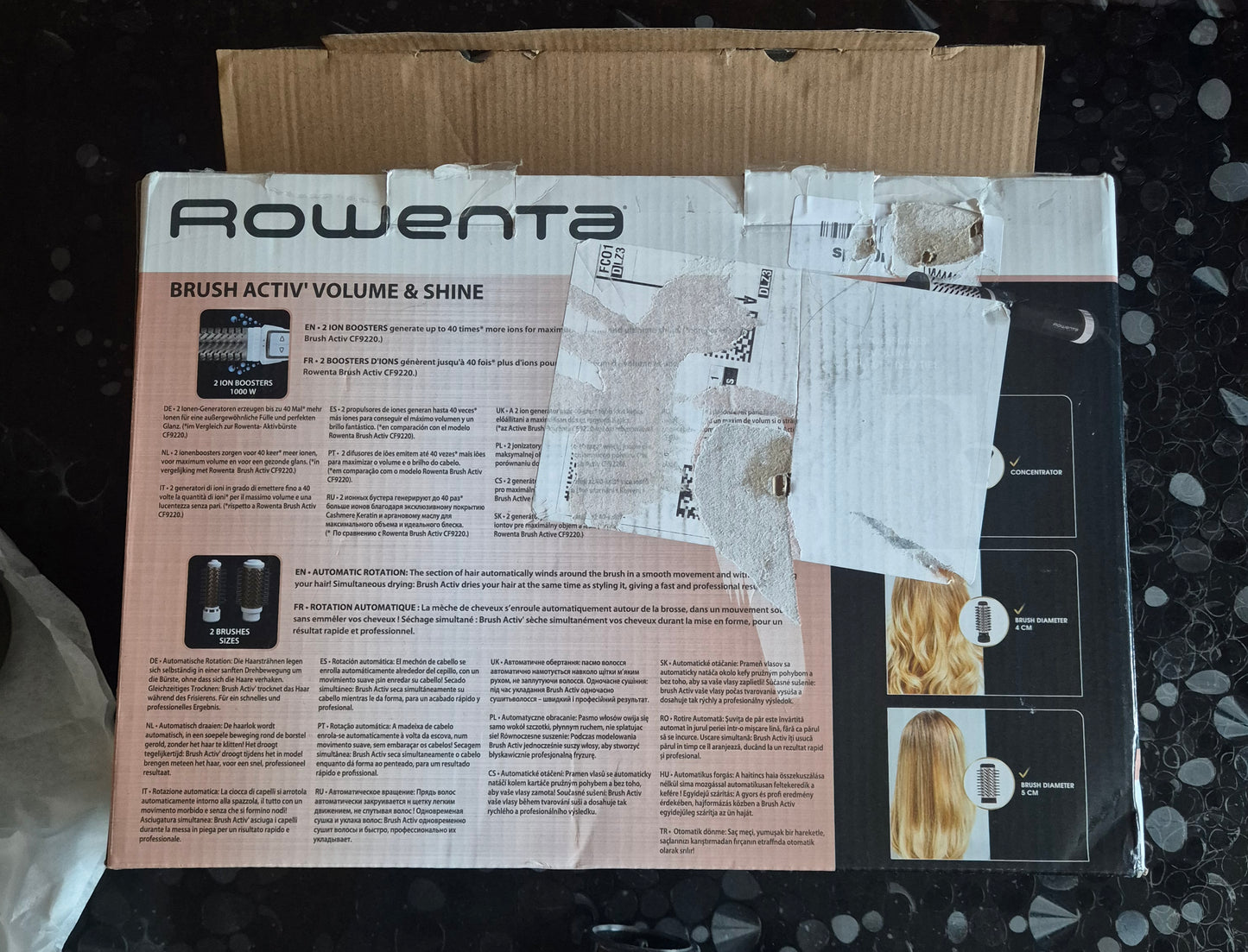 Rowenta Brush Activ' Dry & Style, Spazzola Rotante ad Aria Calda, 2 Spazzole