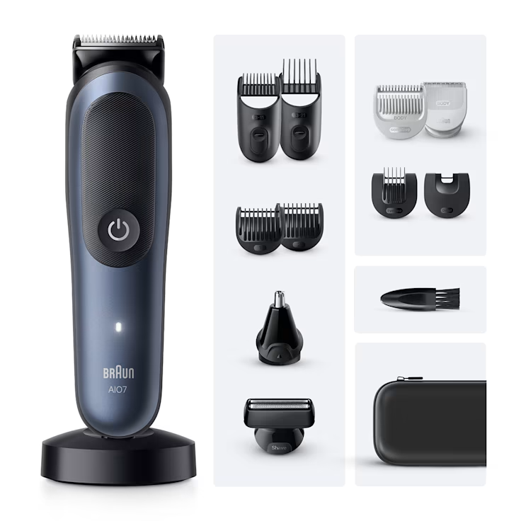 Braun Rifinitore All-In-One Series 7, Rasoio Elettrico Barba E Capelli 13In1