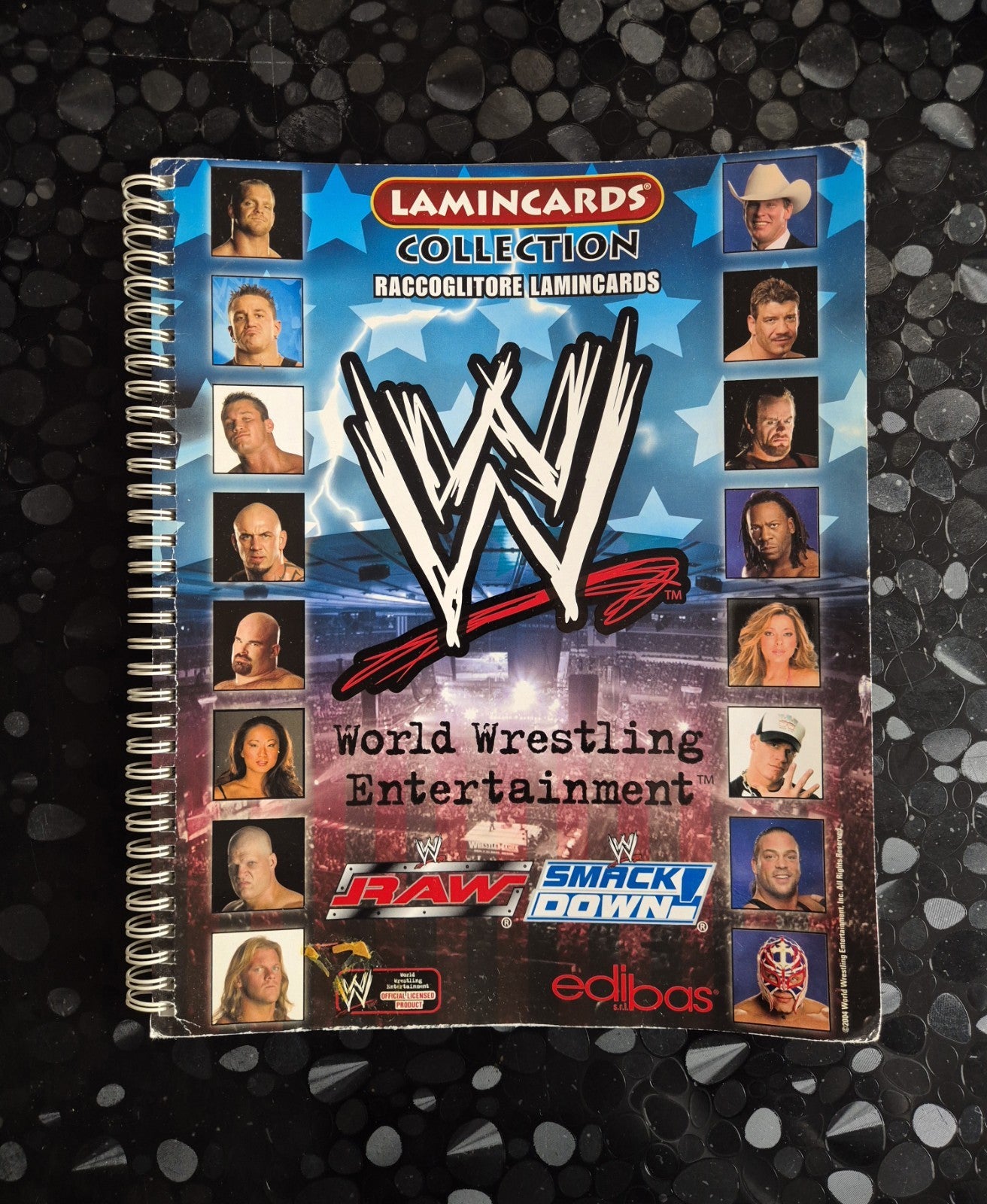 Raccoglitore lamincards vuoto WWE raw e smackdown del 2004 Edibas