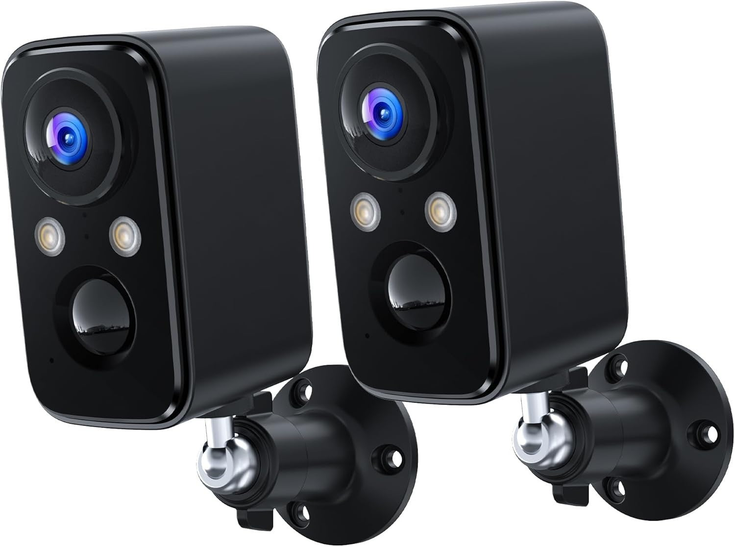 Telecamera Wifi Esterno Senza Fili con Batteria: 2K Telecamera Wifi Interno 2pcs