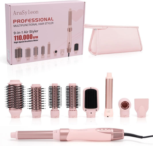 AraSyelon 9 in 1 Styler Multifunzione per Capelli - Phon Professionale, Spazzola