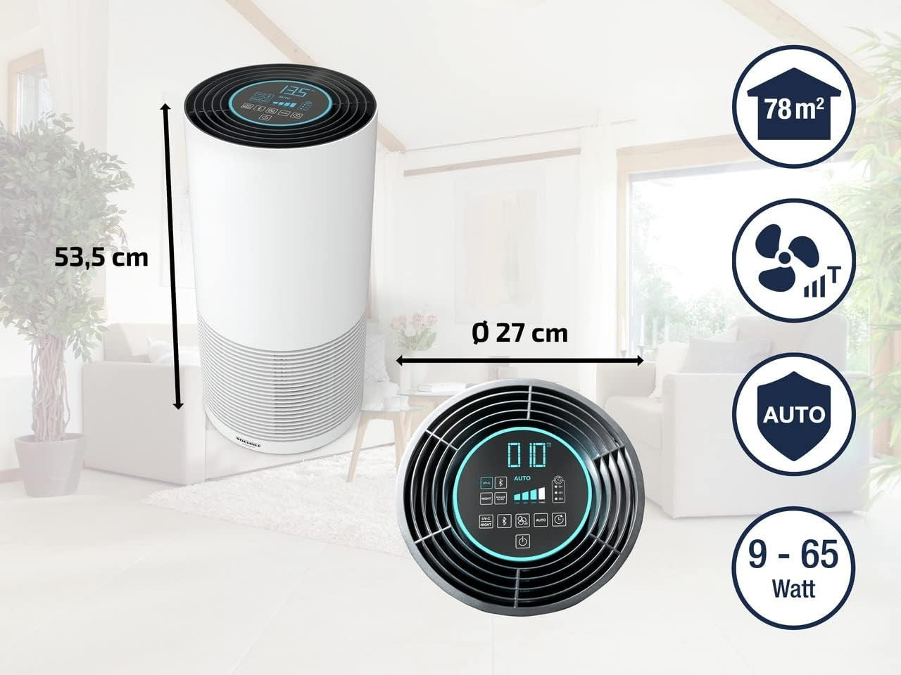 Soehnle Airfresh Clean Connect 500 purificatore d'aria Bluetooth con connessione