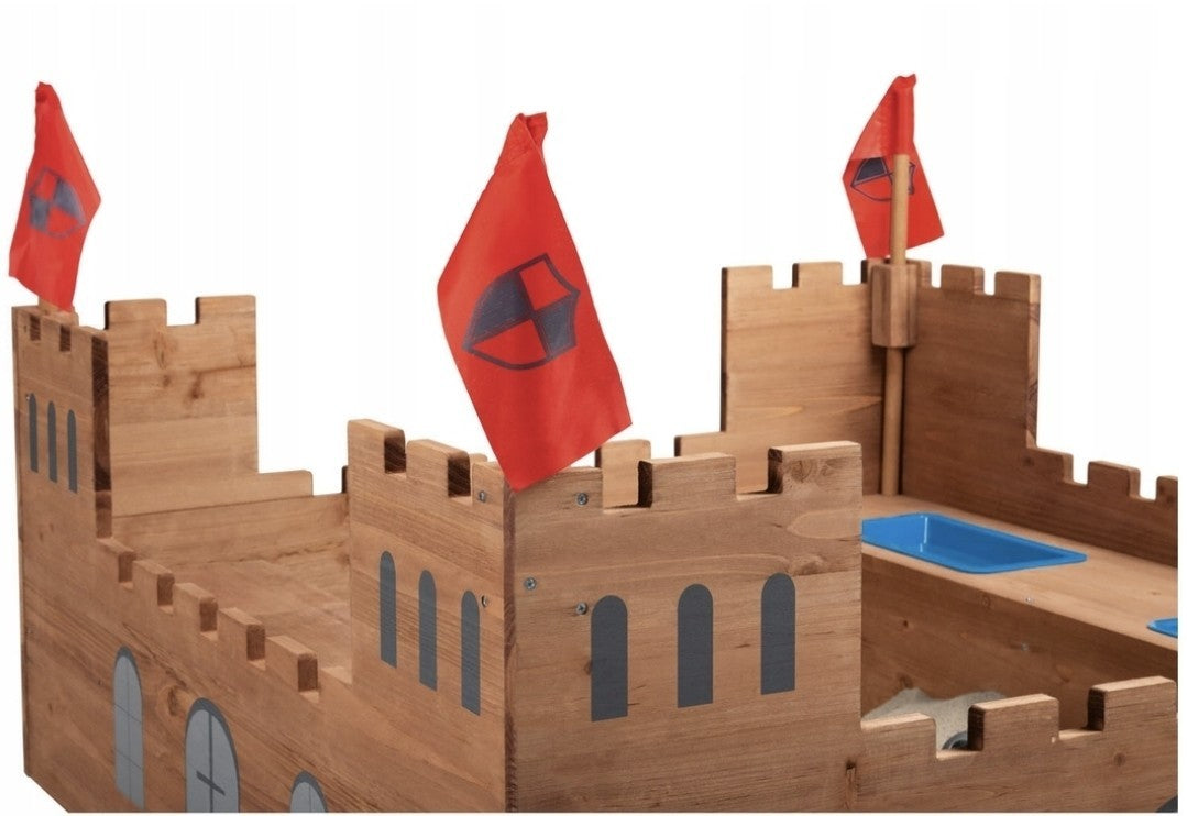 Sabbiera CASTELLO DEL CAVALIERE PLAYTIVE In legno 113x113cm 