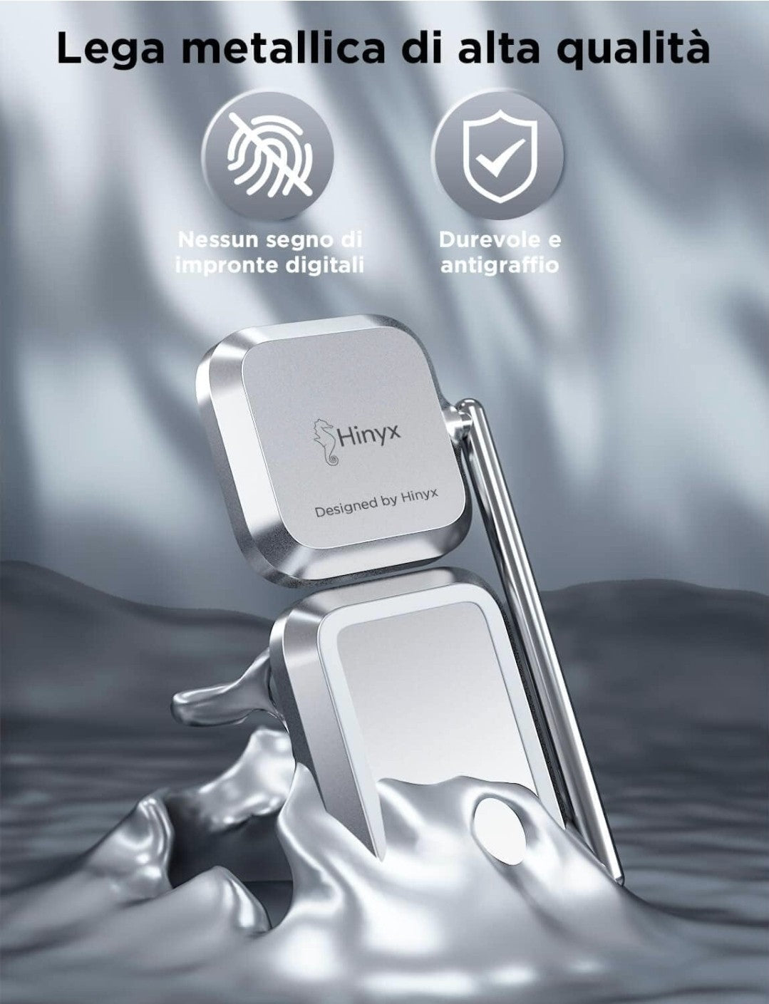 Hinyx Ricarica wireless Rapido, Caricatore wireless 2 in 1 Con Mag-Safe 