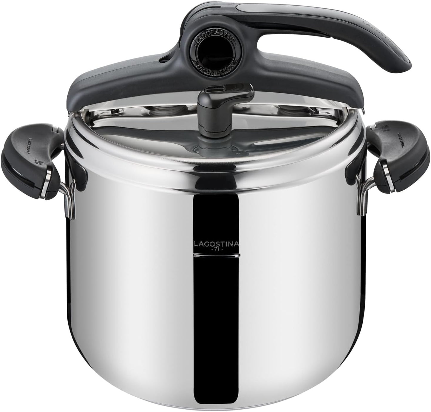 Lagostina Mia Pentola a Pressione 7 L in Acciaio Inox Ø 22 cm, induzione e gas