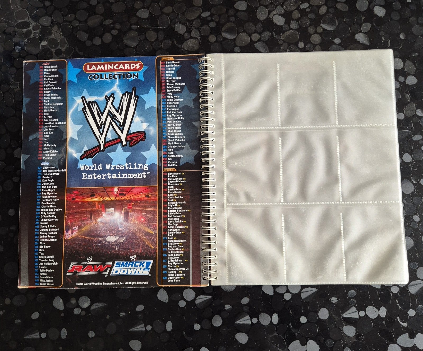 Raccoglitore lamincards vuoto WWE raw e smackdown del 2004 Edibas