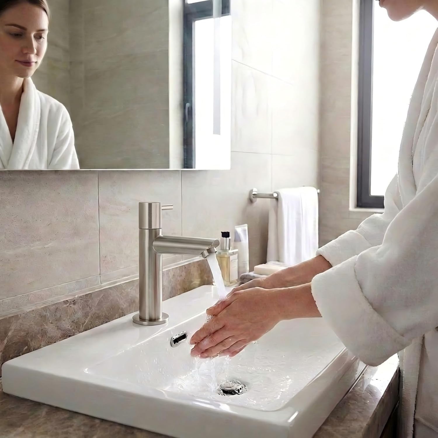 Ibergrif M18103 Rubinetto lavabo ad acqua fredda – Monocomando per WC ospiti