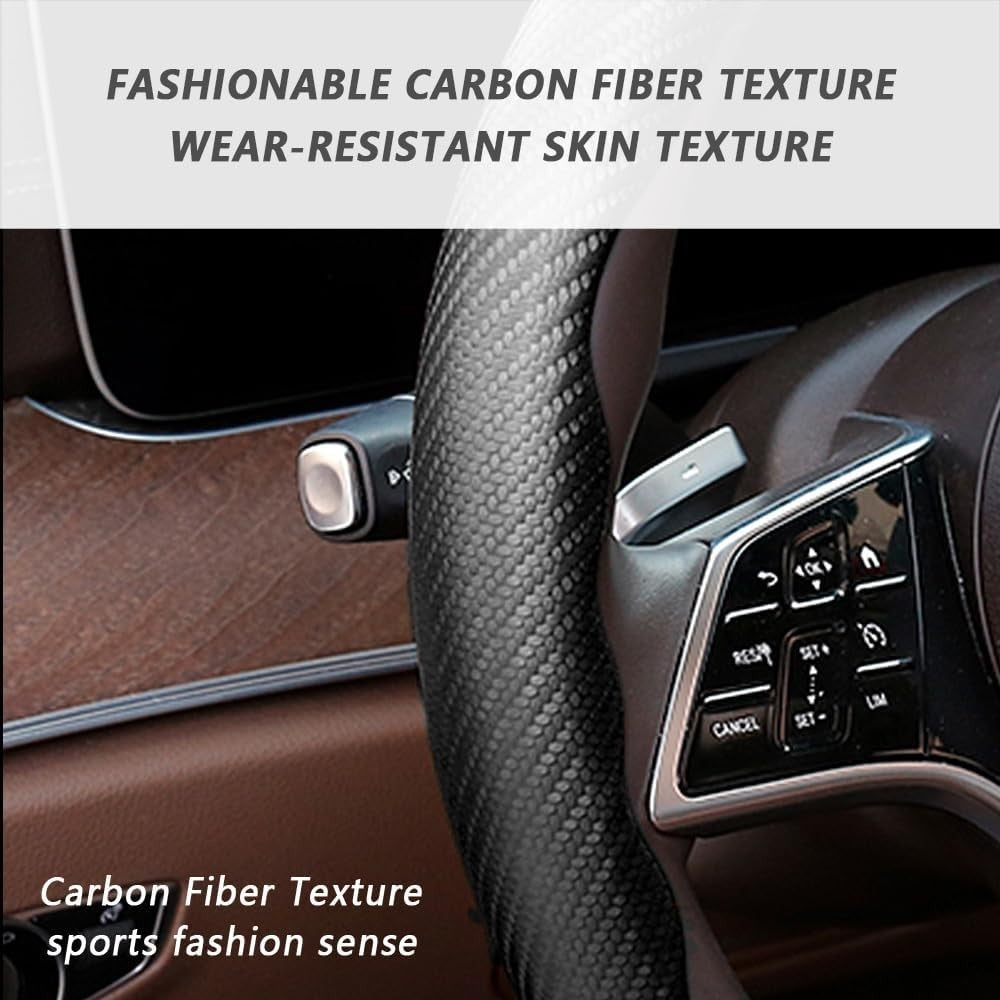 Fibra di Carbonio Coprivolante Auto, Sicuro e Antiscivolo Accessori Auto