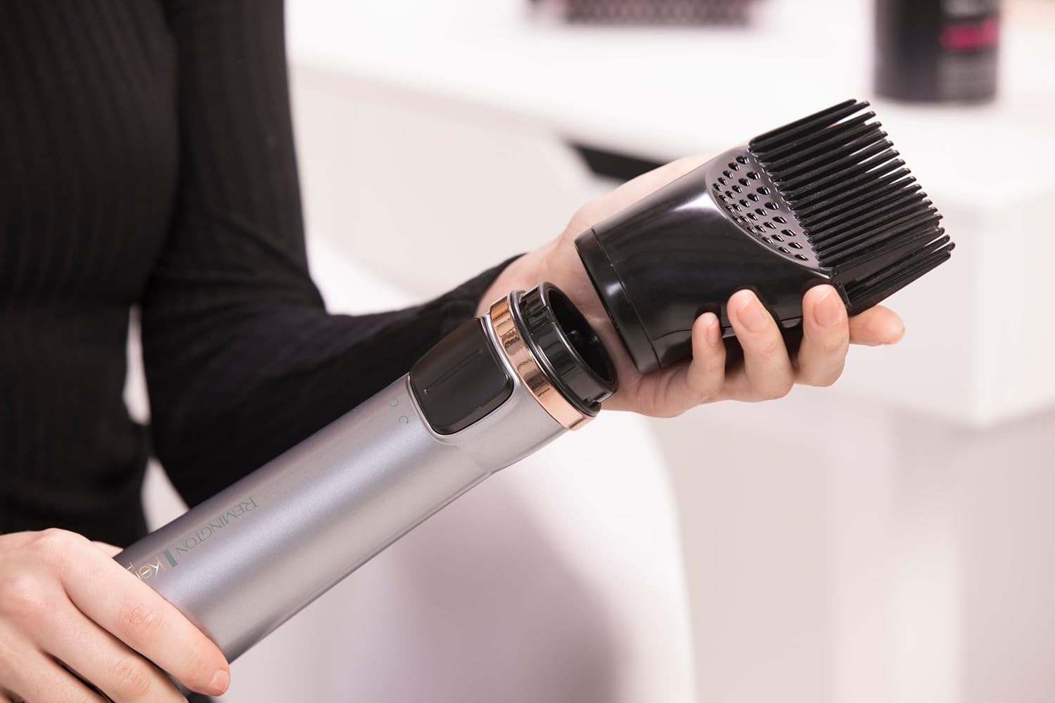 Remington Spazzola rotante per capelli, Asciugacapelli, 1000 W, Setole Morbide