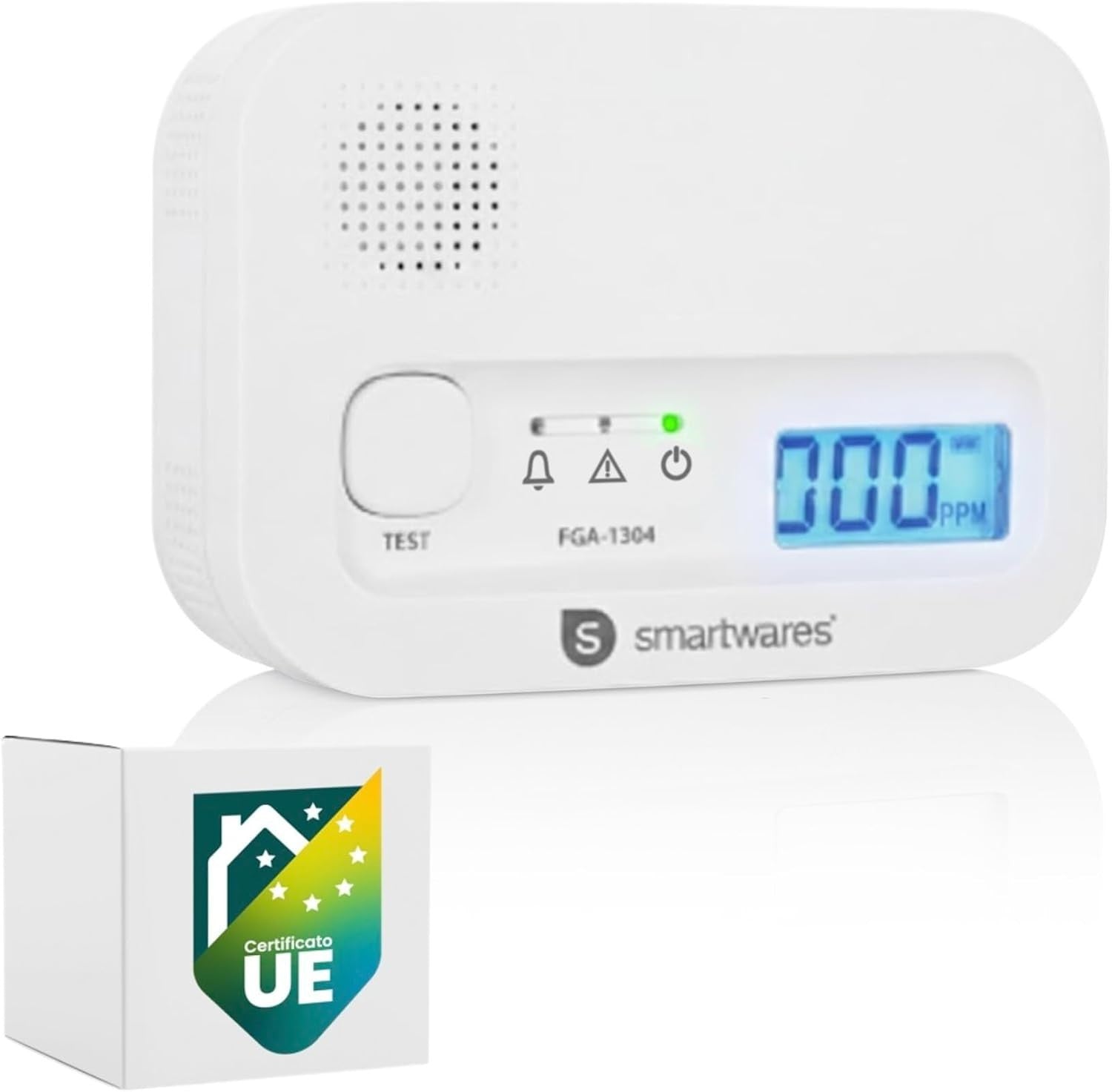 Smartwares Rilevatore di Monossido di Carbonio - Sensore di 10 anni - FGA-13041