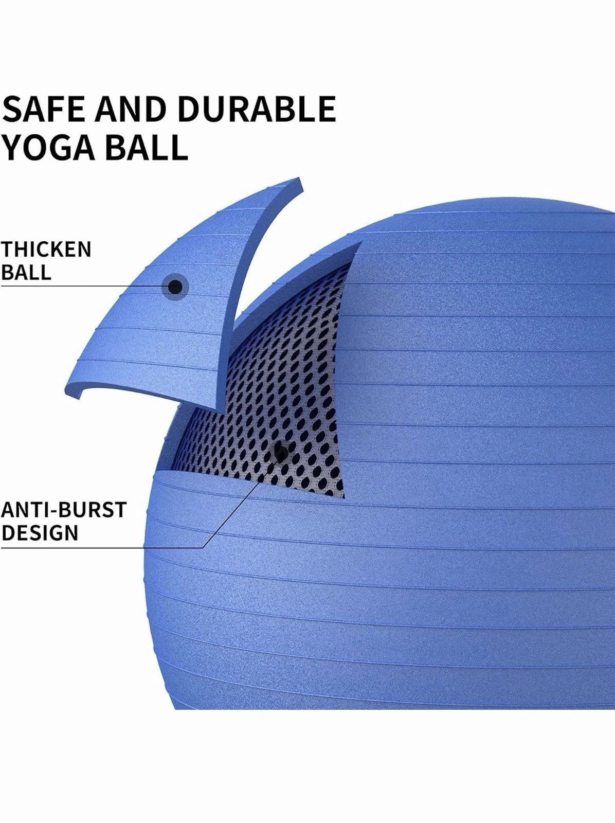 PROIRON Palla Fitness con Pattern di Pose, Fitball 65 cm con Pompa palla pilates