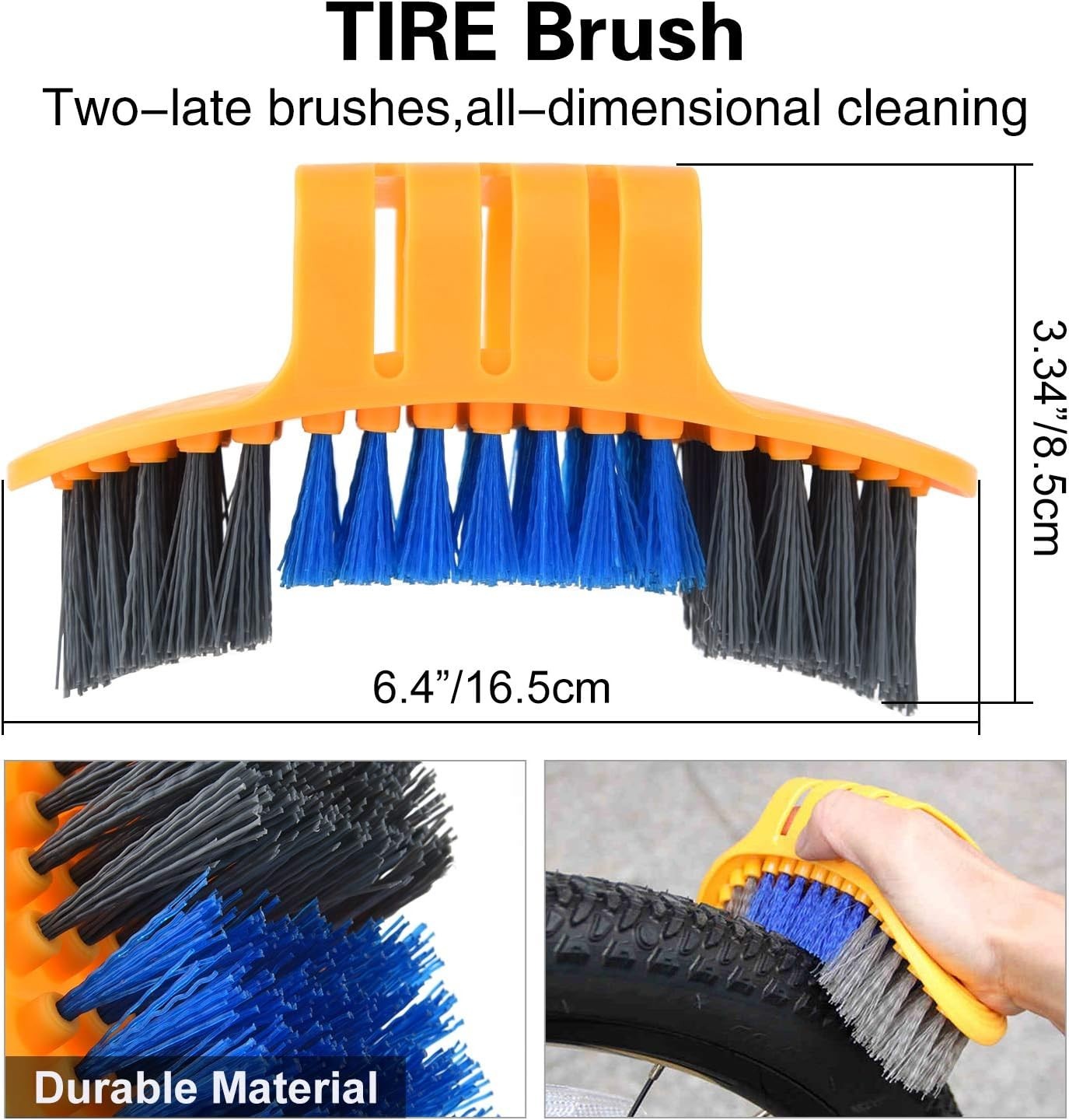 Peaken Kit Pulizia Bici, 10 Pezzi Set di spazzole per la Pulizia della Bici