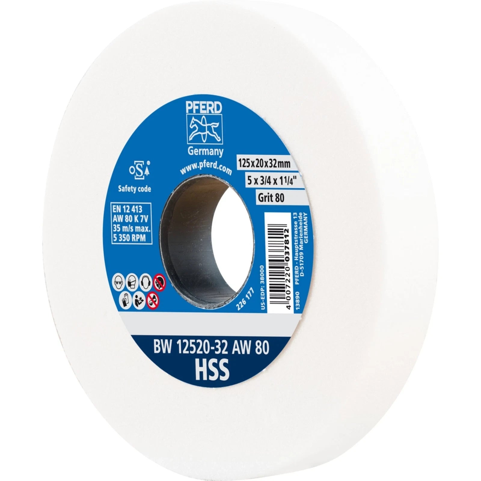 1 x disco abrasivo PFERD BW 12520-32 AW 80 HSS | Art.: 39009698