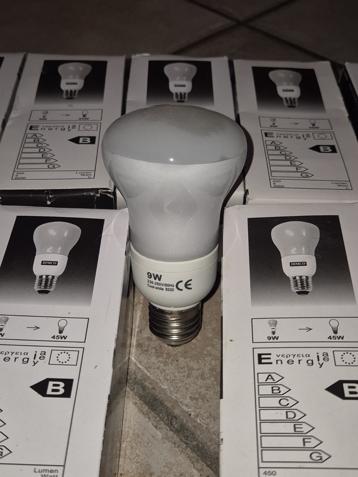 10 lampadine a LED a goccia da 9W risparmio energetico attacco E27 bianco Freddo