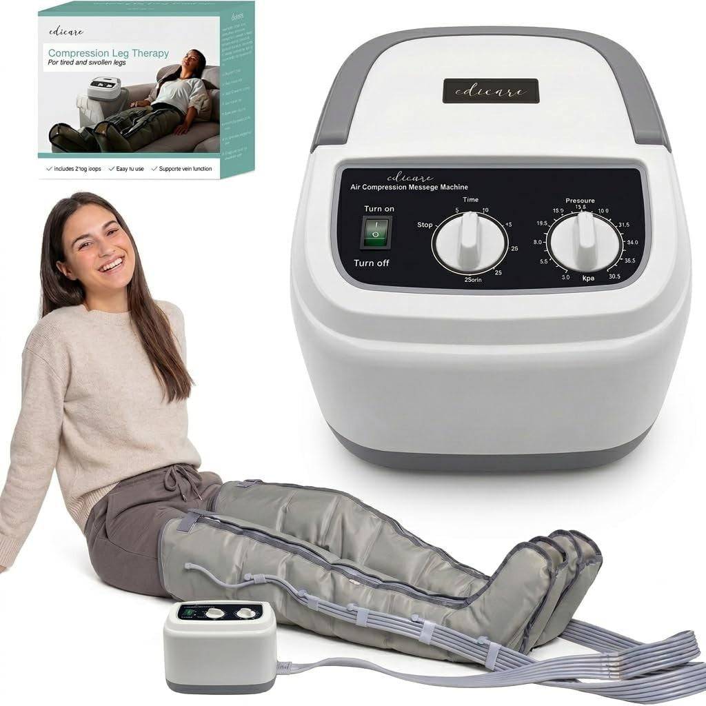 Edicare, Pressoterapia per Casa, Linfodrenaggio, Professionale, Apparecchio Mass