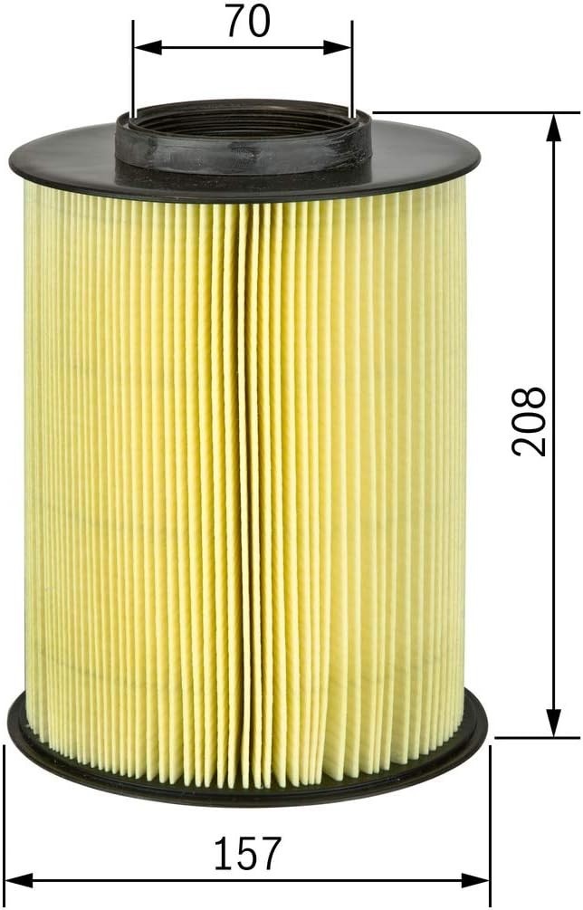 Bosch Filtro Aria per Auto 0 - Trattiene le particelle solide all'esterno