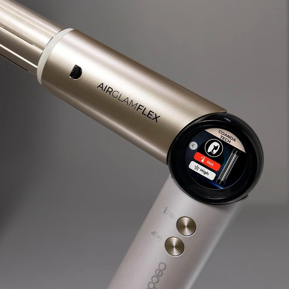 Cecotec Modellatore per Capelli 14 Testine AirGlam 14in1 Flex Champagne. 1400W