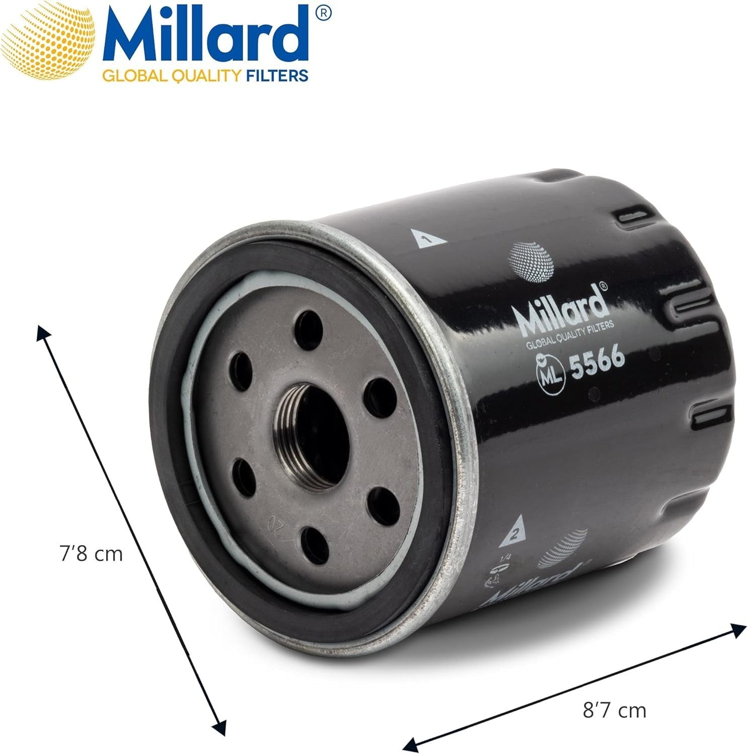 Filtro olio per auto, Millard Filters ML5566 87x78mm M20x1,5 avvitabile, citroen