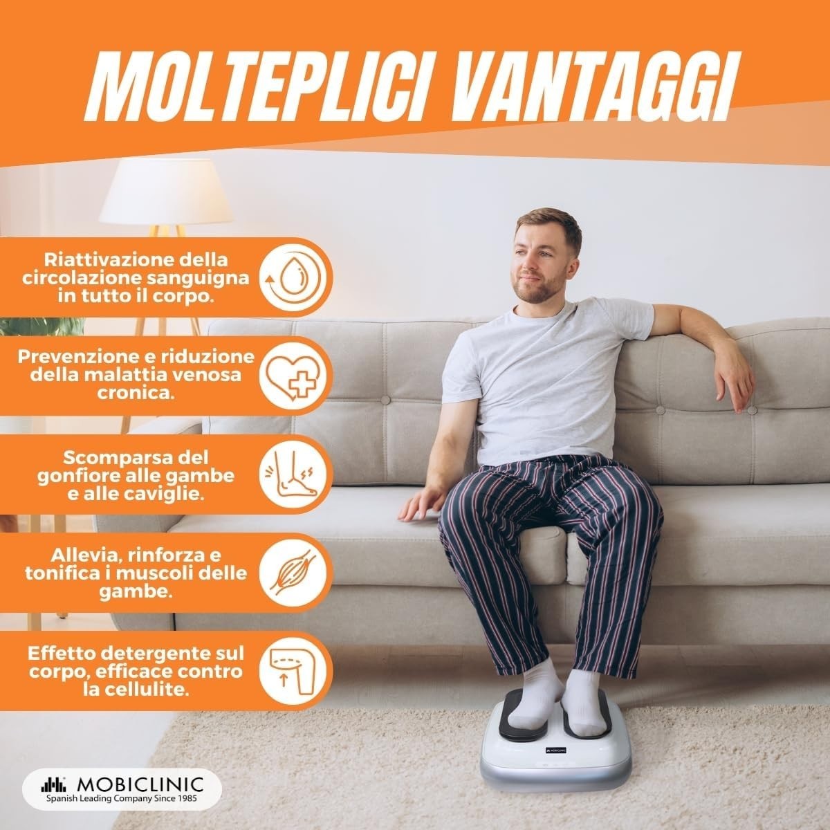 Mobiclinic, Esercitatore passivo per Gambe, Legfit, Marchio Europeo