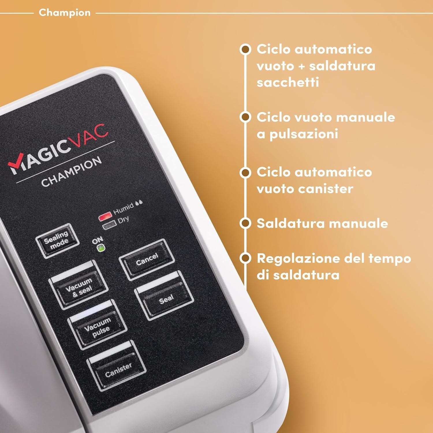 Magic Vac, Champion, Macchina Sottovuoto Alimenti Multifunzione Professionale