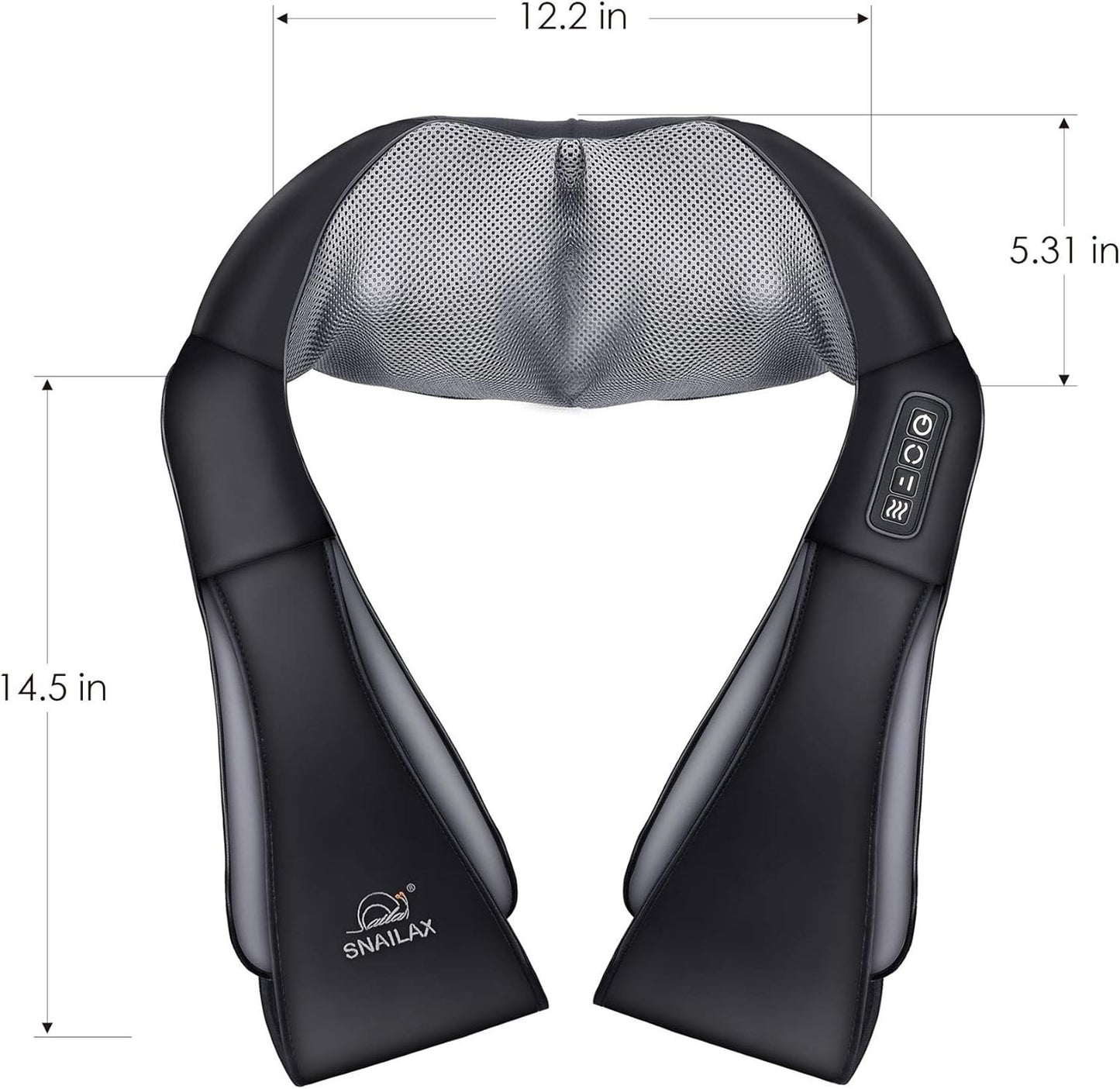 Snailax Massaggiatore per Collo, Spalle e Schiena Ricaricabile Shiatsu Cervicale