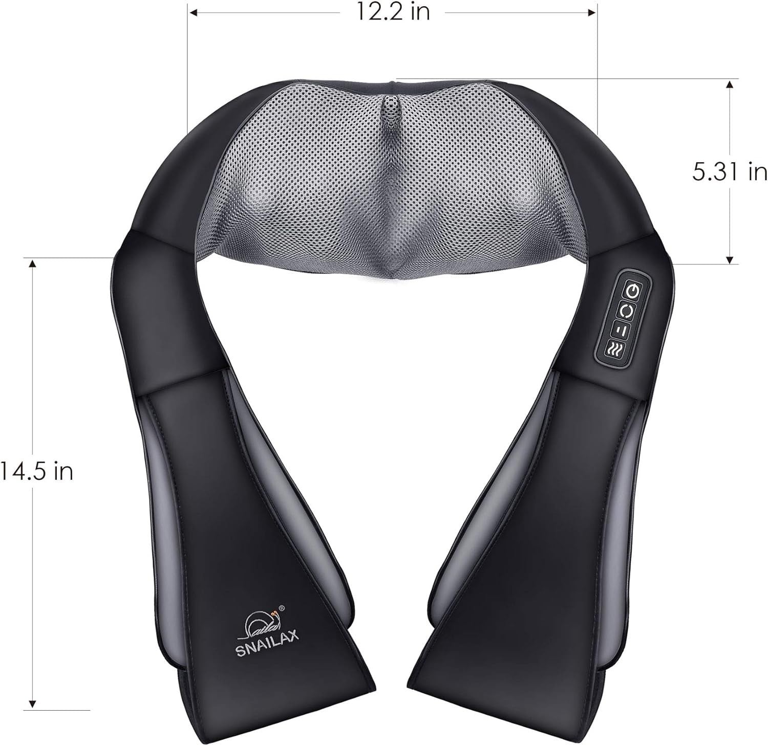 Snailax Massaggiatore per Collo, Spalle e Schiena Ricaricabile Shiatsu Cervicale