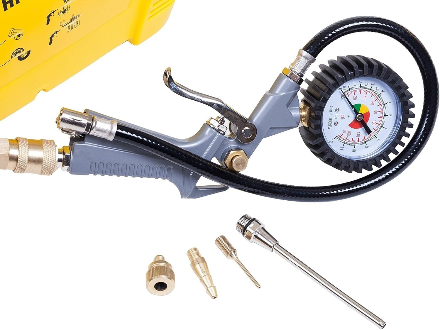Stanley Compressore Aria Portatile 8 Bar Compressore Senza Olio con manometro
