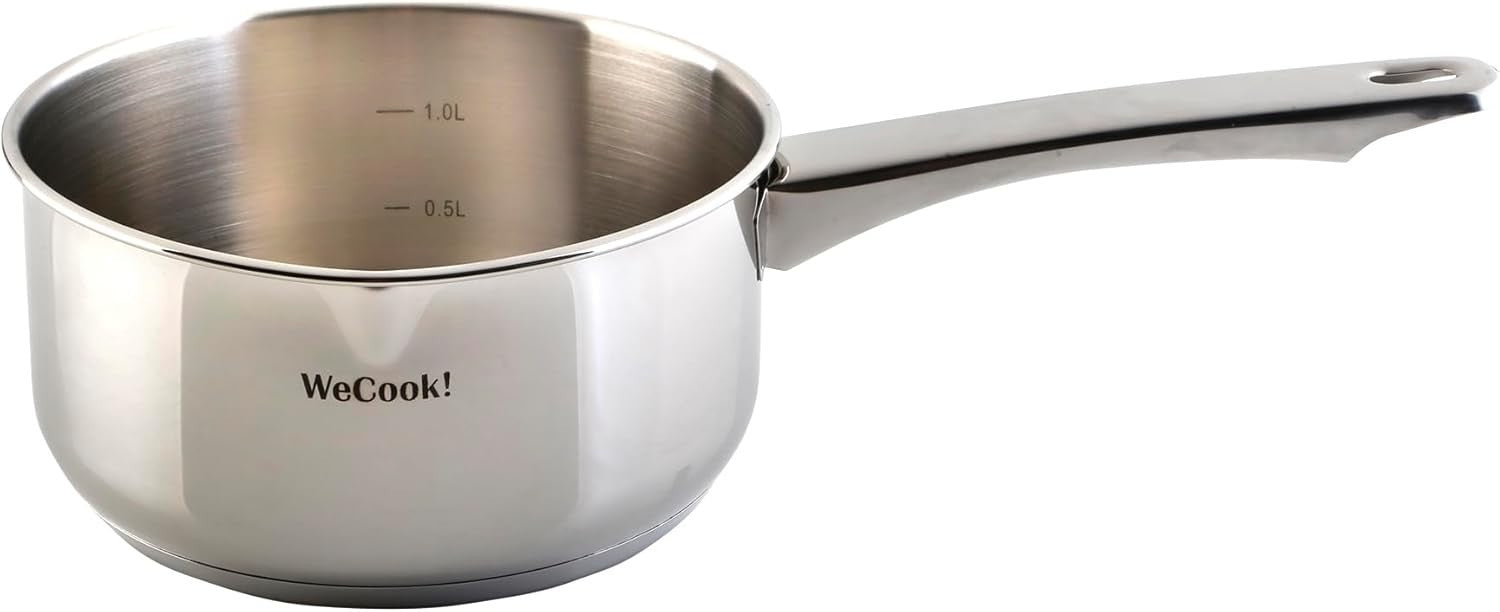 Wecook! Casseruola per induzione in acciaio inox 18/10 Eleganza e Precisione Ø18