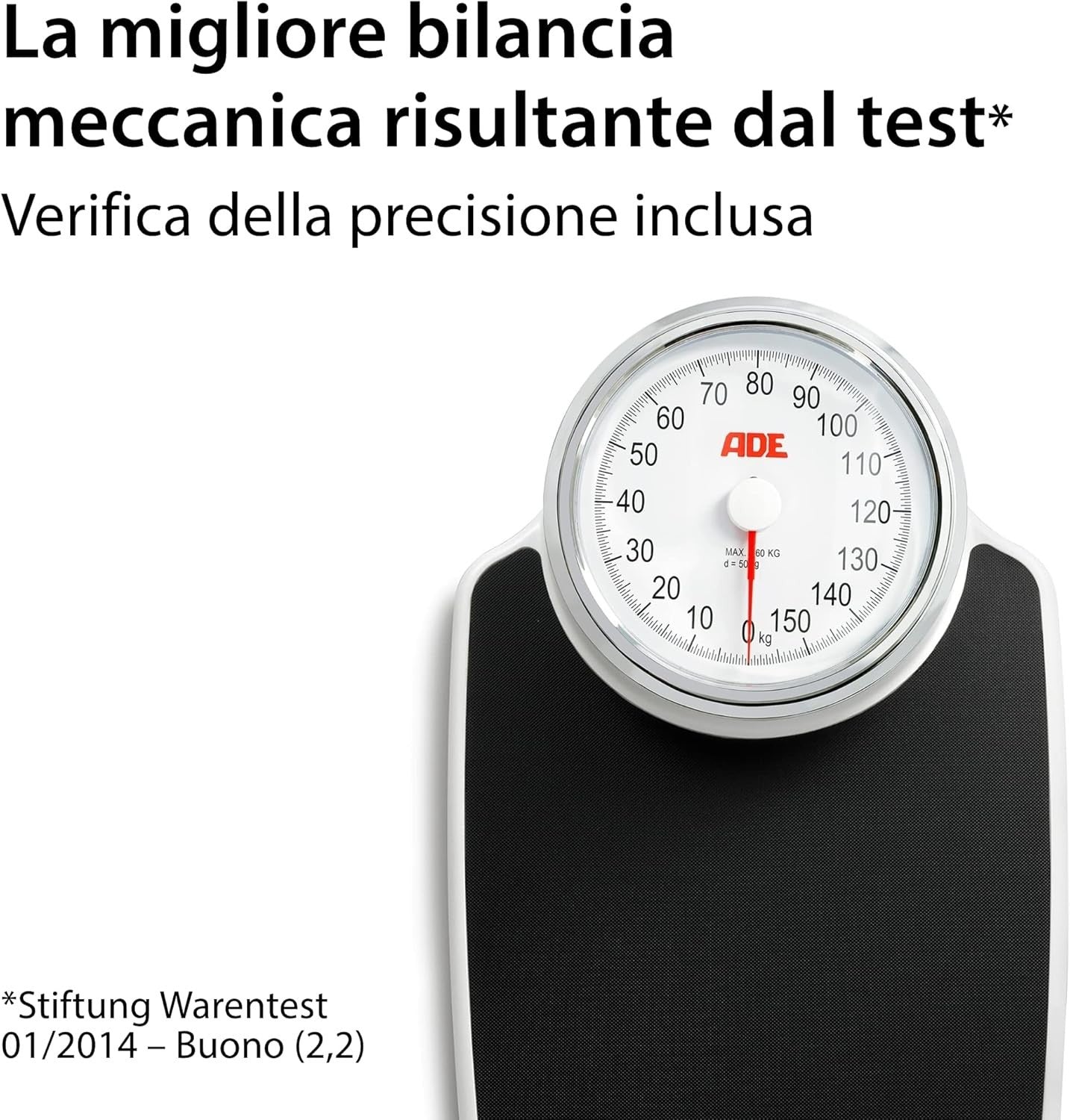 ADE Bilancia pesapersone analogica XL senza batteria | superficie antiscivolo |