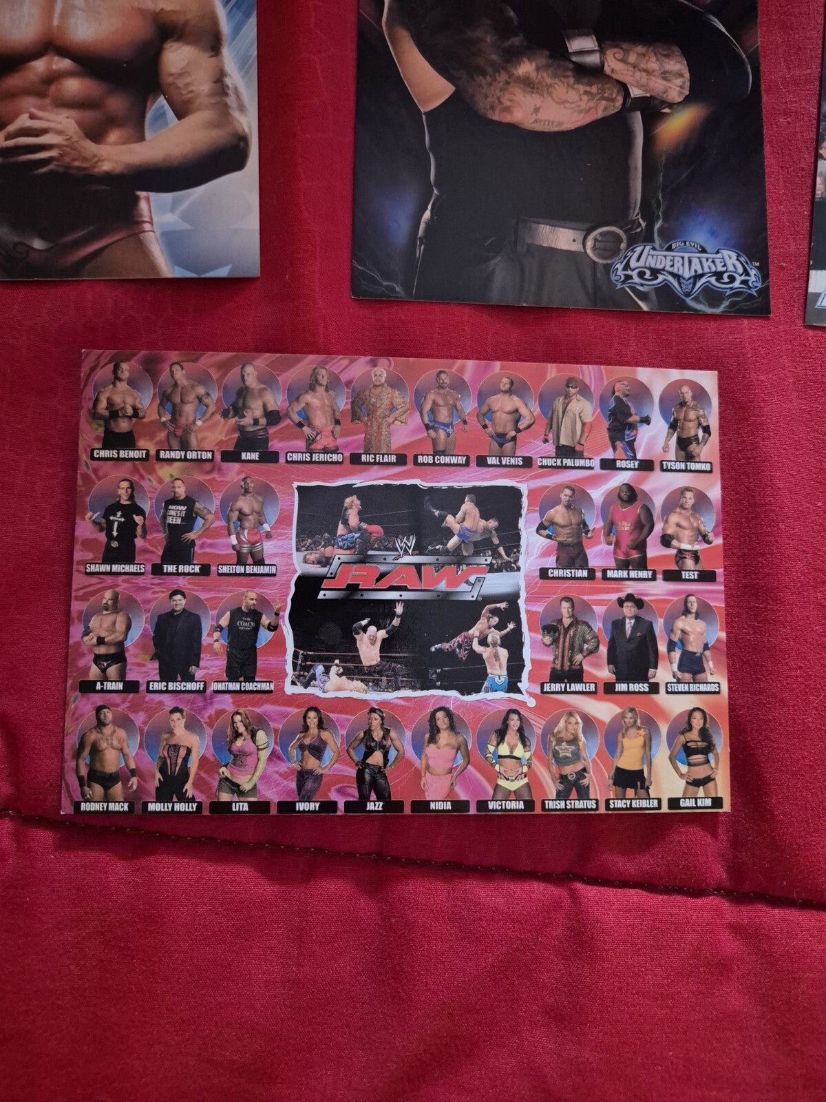 Lotto 10 cartoline WWE smackdown e raw anni 2004/2005 prodotte dalla edibas 