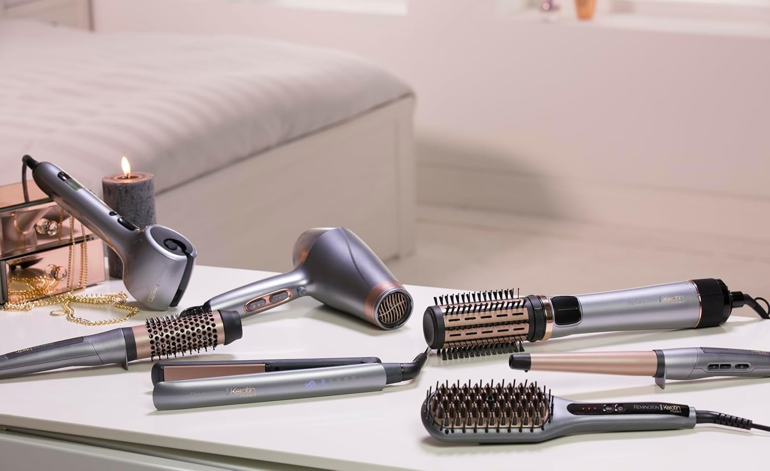 Remington Spazzola rotante per capelli, Asciugacapelli, 1000 W, Setole Morbide