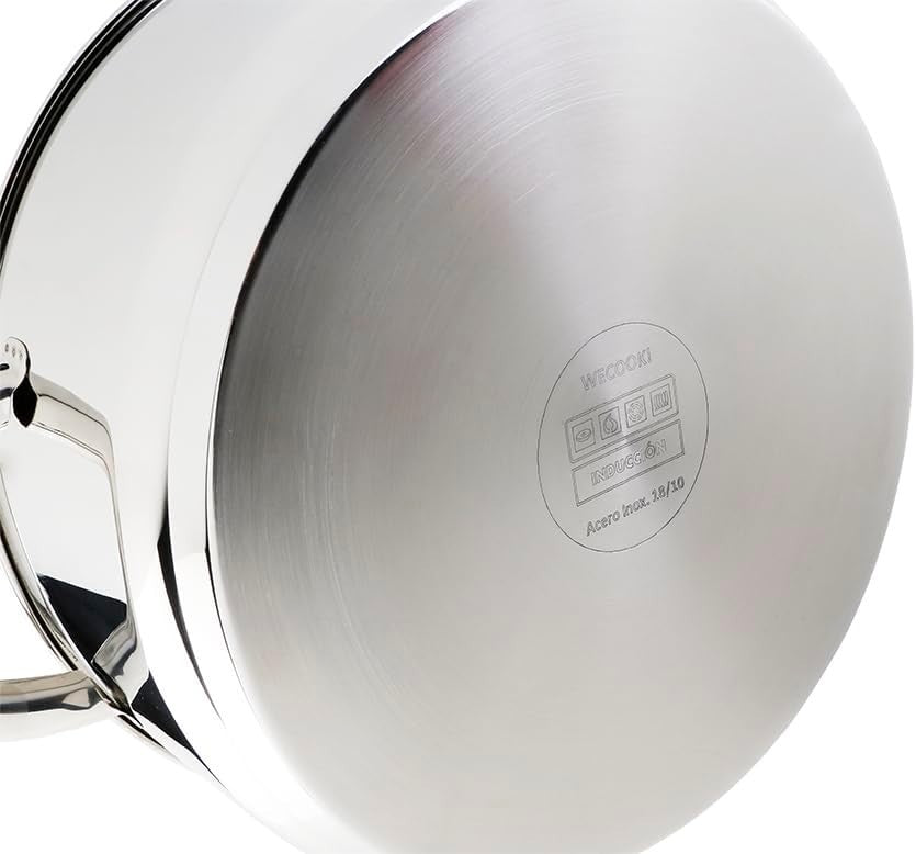 Wecook! Casseruola per induzione in acciaio inox 18/10 Eleganza e Precisione Ø18