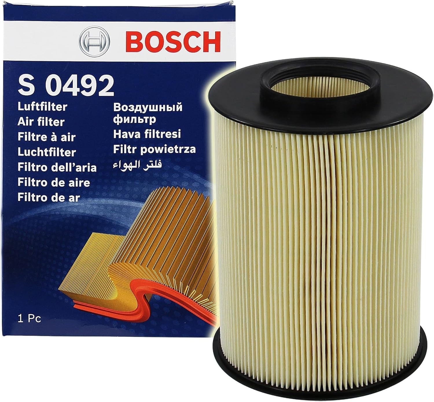 Bosch Filtro Aria per Auto 0 - Trattiene le particelle solide all'esterno