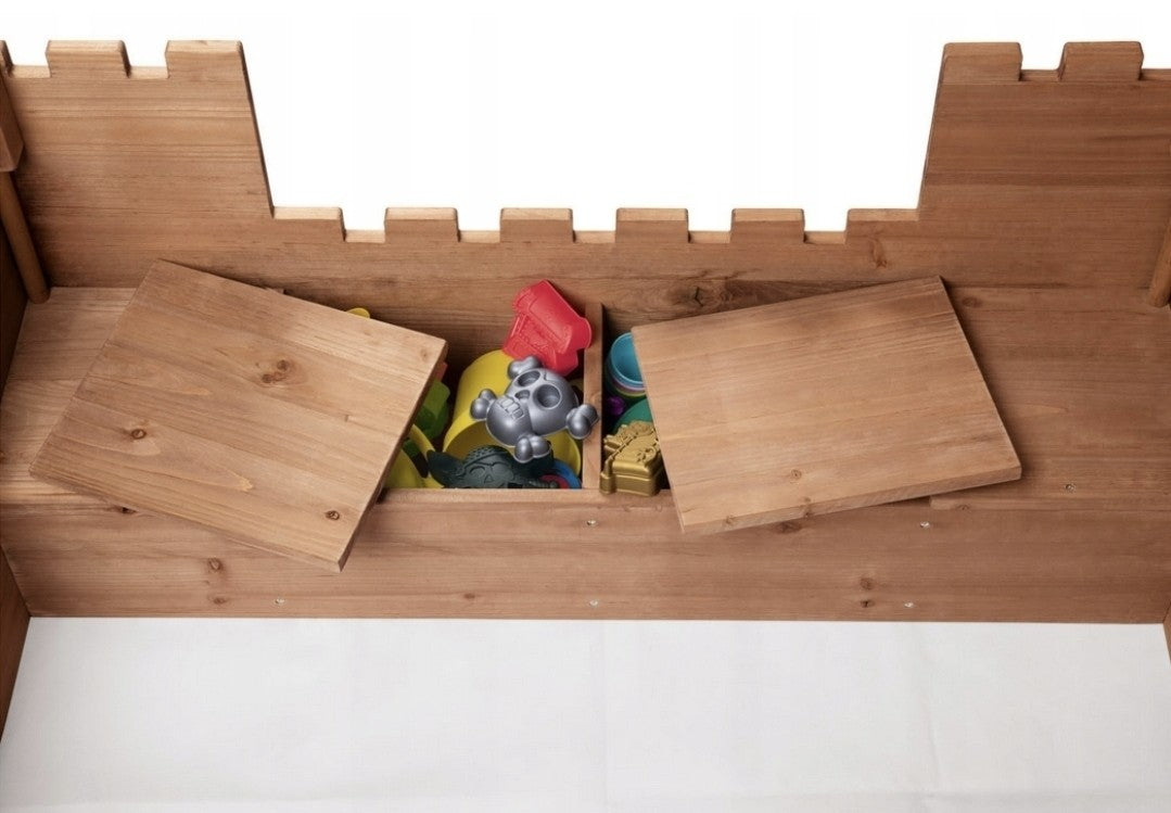 Sabbiera CASTELLO DEL CAVALIERE PLAYTIVE In legno 113x113cm 
