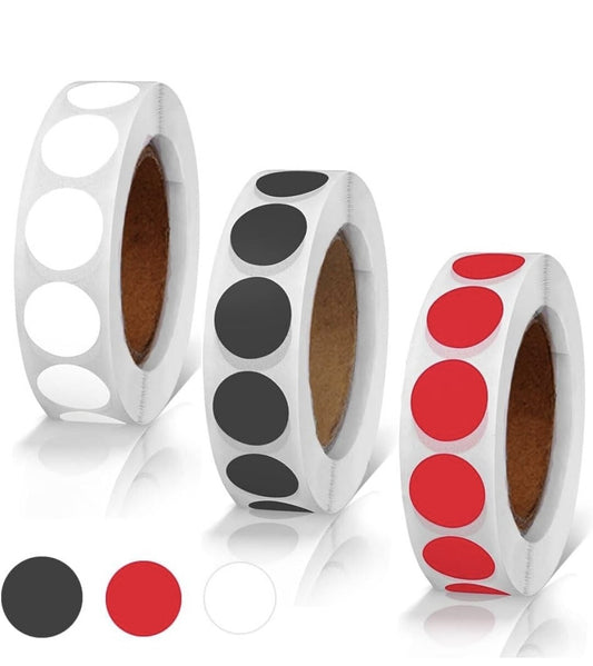 3000 Pezzi Bollini Adesivi Colorati, 13mm Etichette Adesive Rotonde Colorate 