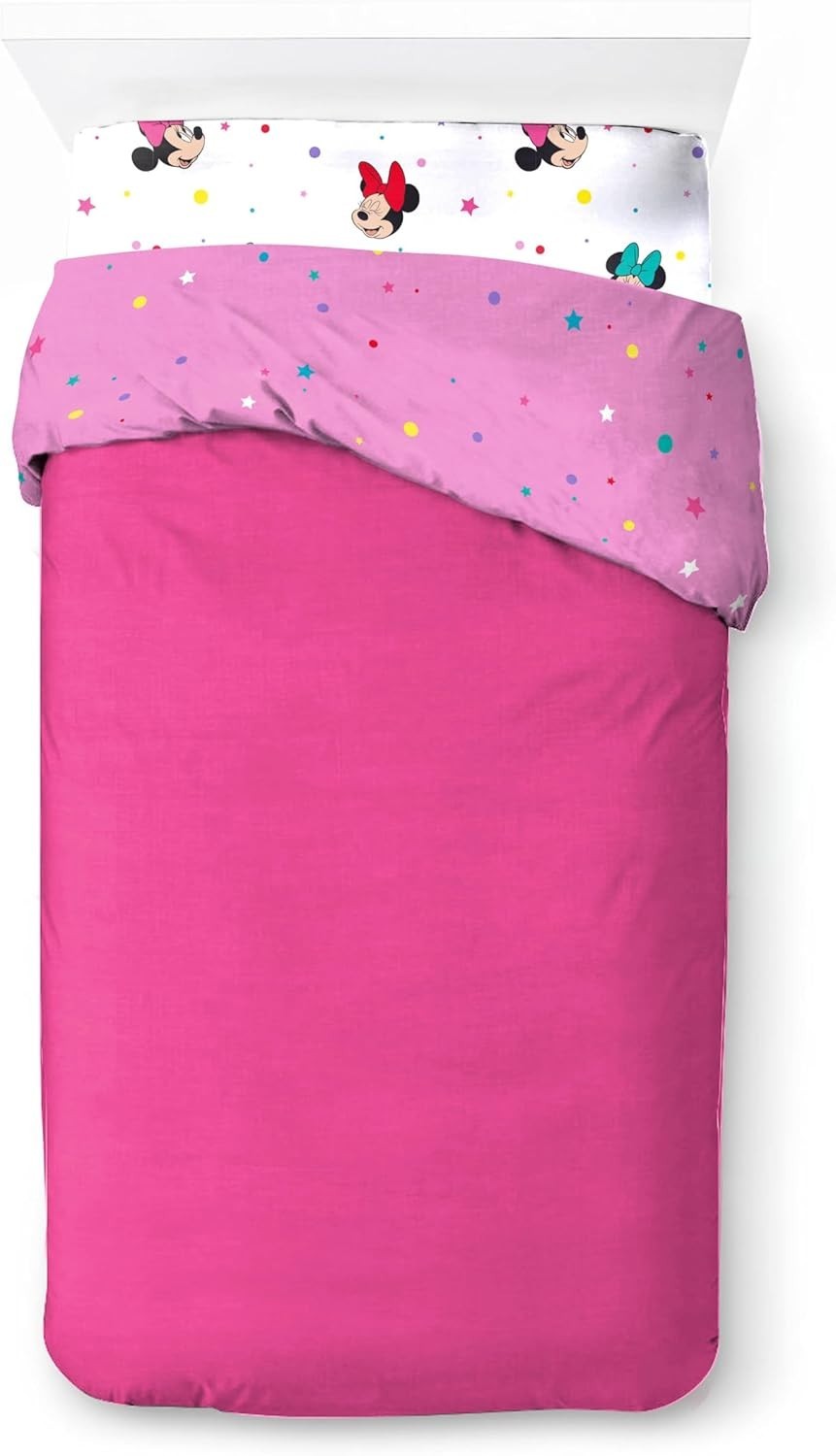 Jay Franco Disney Minnie Mouse Rainbow 100% cotone, set singolo 3 pezzi