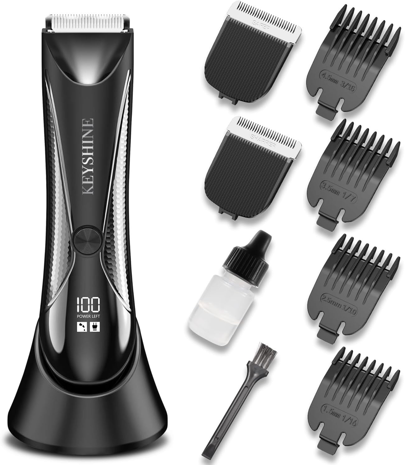 Tagliacapelli elettrico Keyshine per uomo: tagliacapelli impermeabile 2 in 1