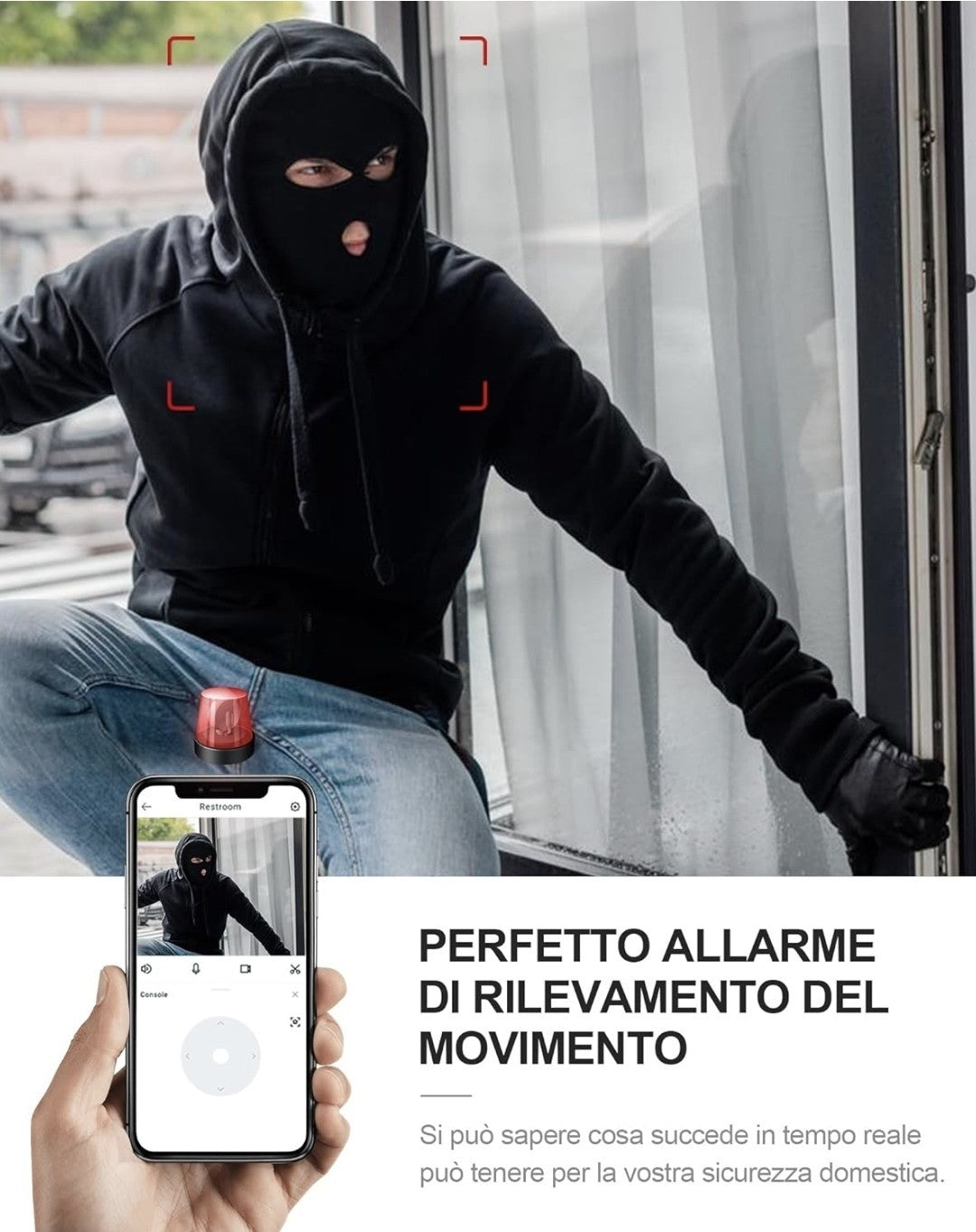 Mini Telecamera Wifi Interno 4K HD Mini Telecamera Senza Fili