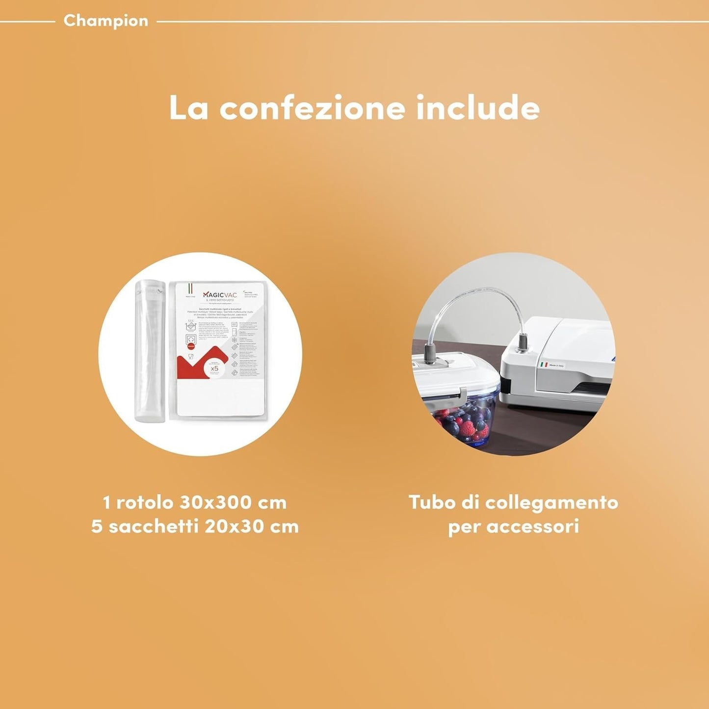 Magic Vac, Champion, Macchina Sottovuoto Alimenti Multifunzione Professionale