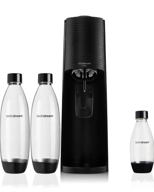 SodaStream Gasatore d’acqua Terra, incluse 3 bottiglie
