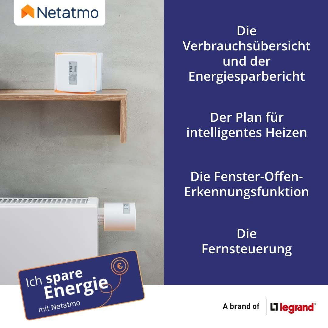 Netatmo Termostato Wifi Intelligente Controlla il Riscaldamento da Remoto NTH01