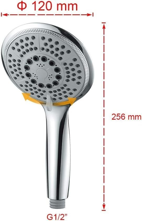 GRIFEMA COMPLENTO-G803 Manopola Doccia Grande (Diametro 120 mm) soffione doccia