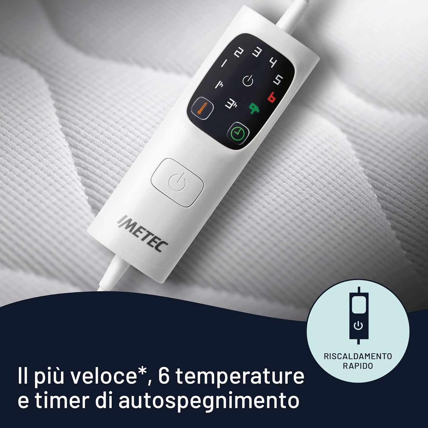 Imetec Scaldasonno Adapto maxi coprimaterasso singolo 195x90 cm, basso consumo