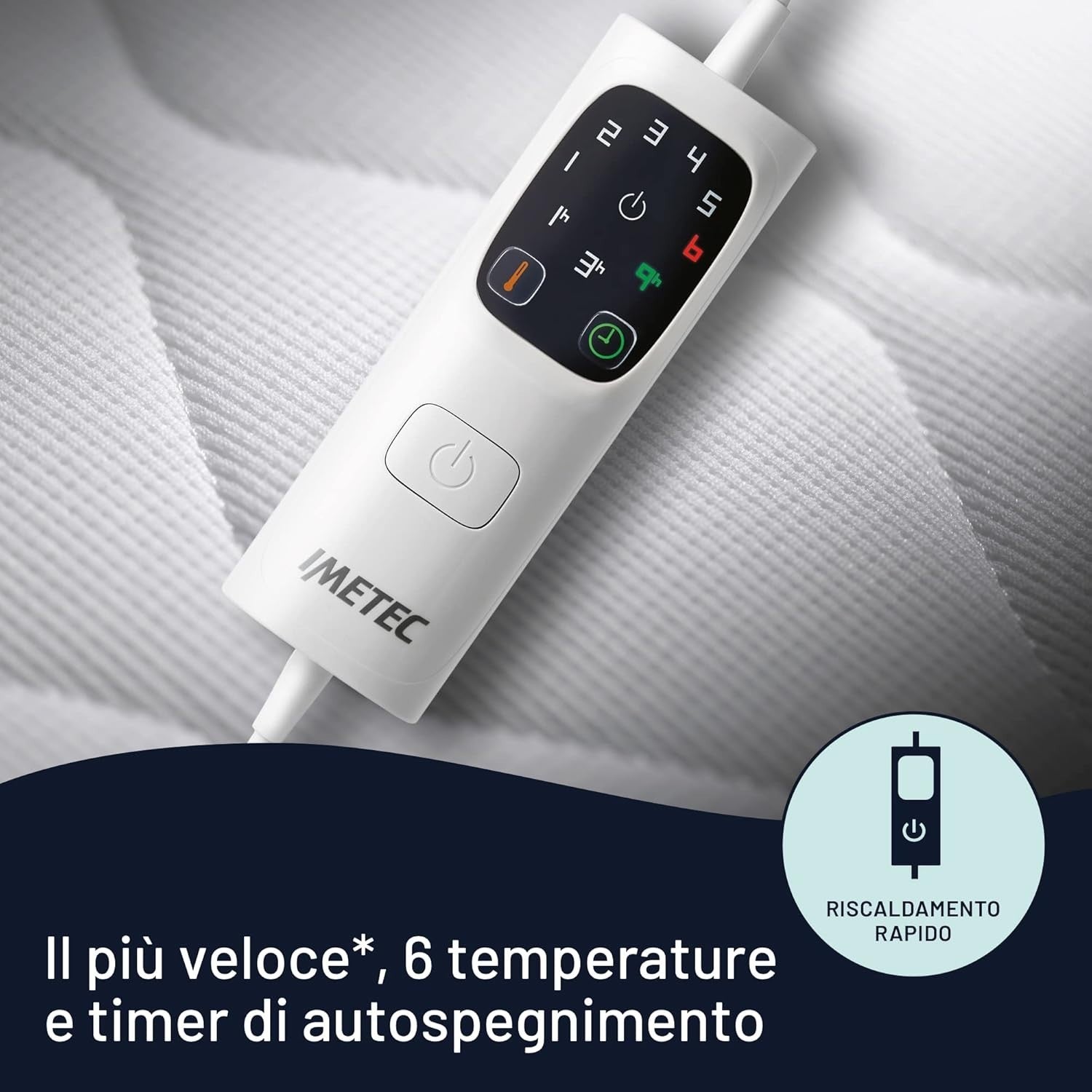 Imetec Scaldasonno Adapto maxi coprimaterasso singolo 195x90 cm, basso consumo