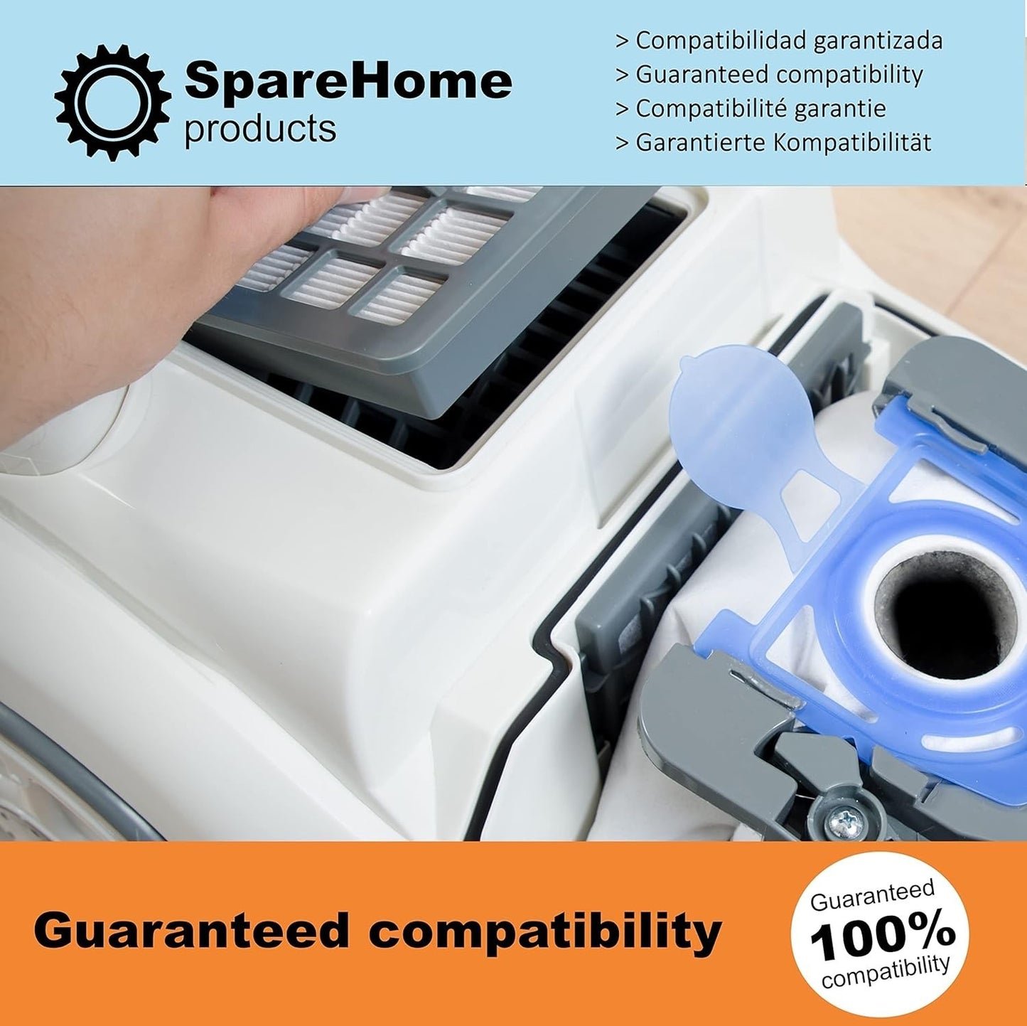SpareHome 10 sacchetti ad alta filtrazione compatibili con aspirapolvere Einhell